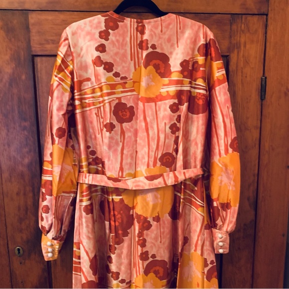 Genuine Vintage Finlaw Of Melbourne 1970’s Maxi Dress Colourful Print Size 16 - Picture 11 of 16